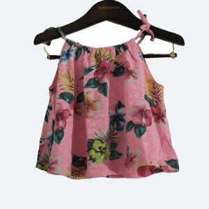 Zara girls natural collection tropical Hawaiian top size 5T